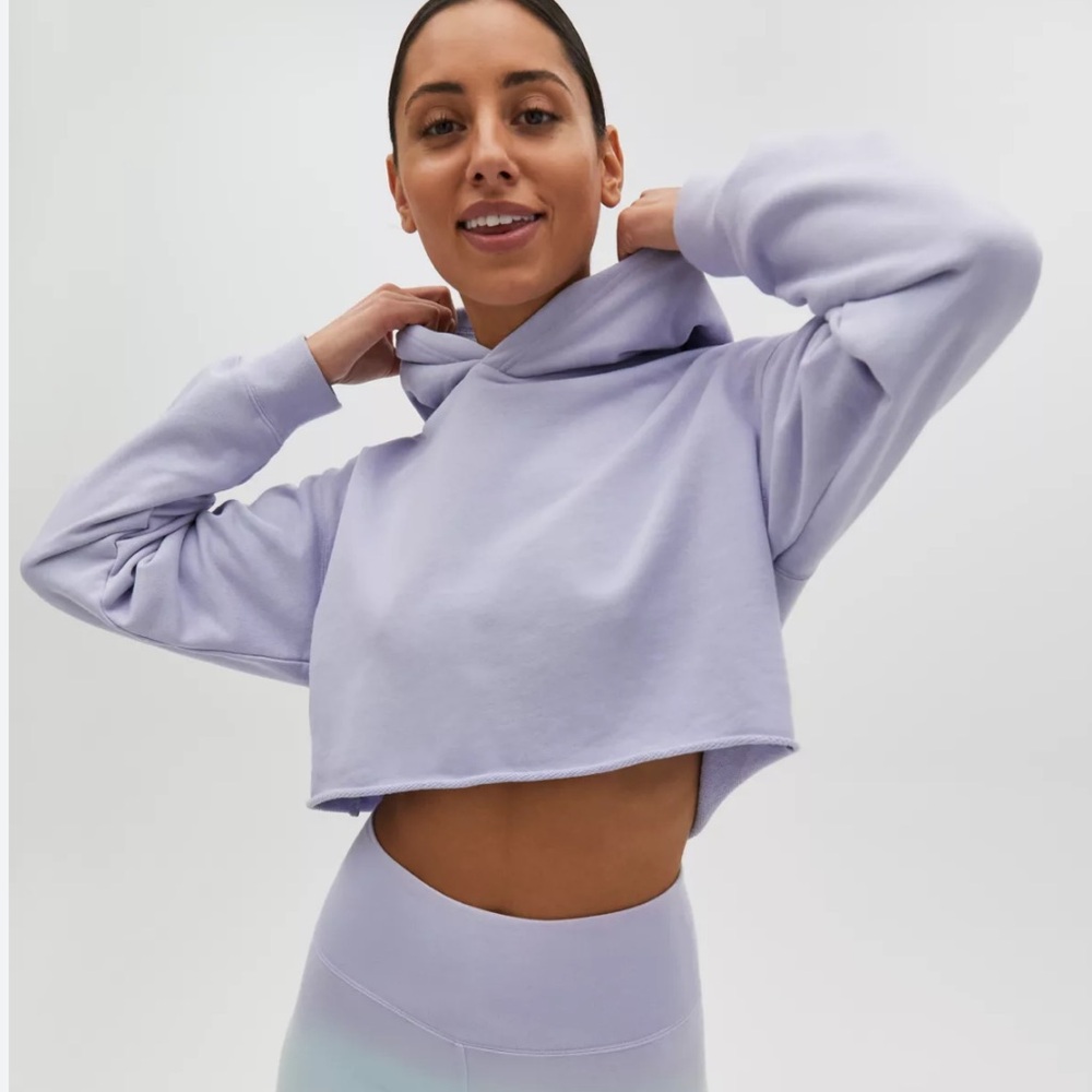 TNA Lilac Cropped Hoodie